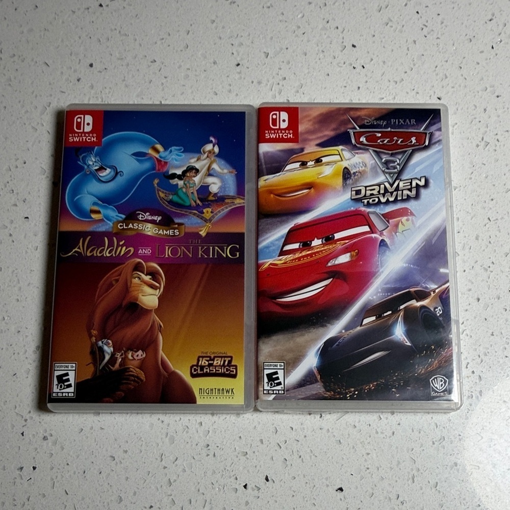 Nintendo Switch Games Lion King & Aladdin & Disney Cars‎ 3 Driven to Win